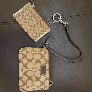 Coach wallet carrier and coin purse